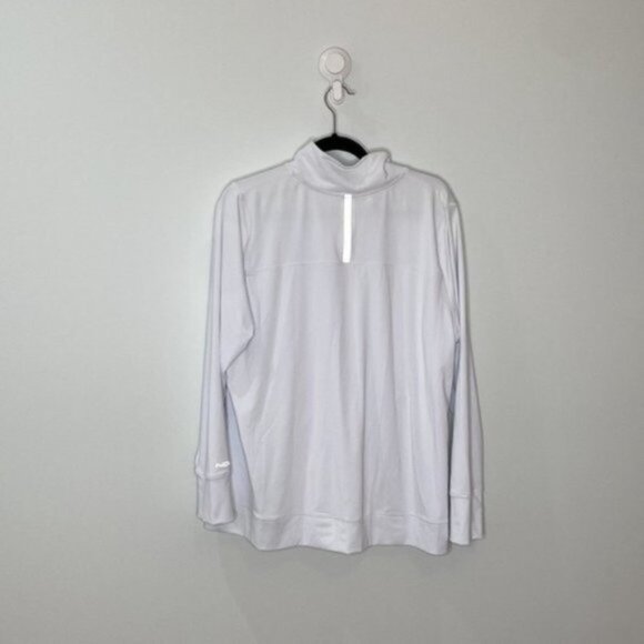 Nola Women White Long Sleeve Zip Up Activewear Jacket Sweater Plus Size 2X - Picture 8 of 14